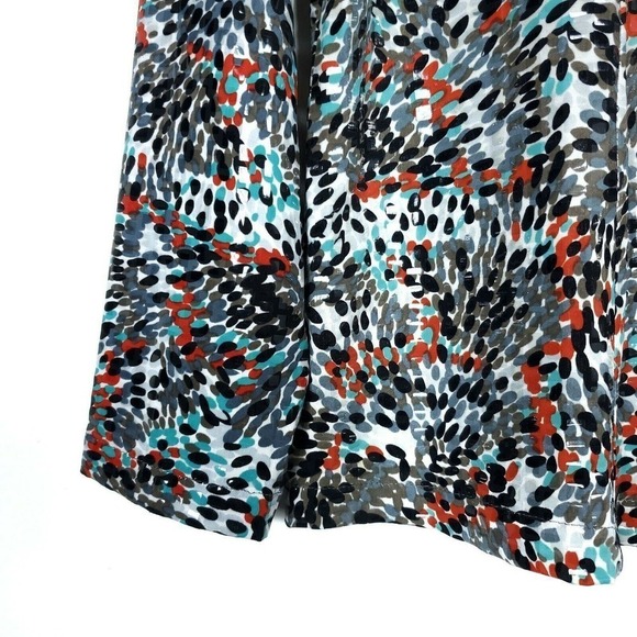 Exclusively Misook Sweater Medium Colorful Spotted Shiny Flashy Zip Up Cardigan - Picture 4 of 7